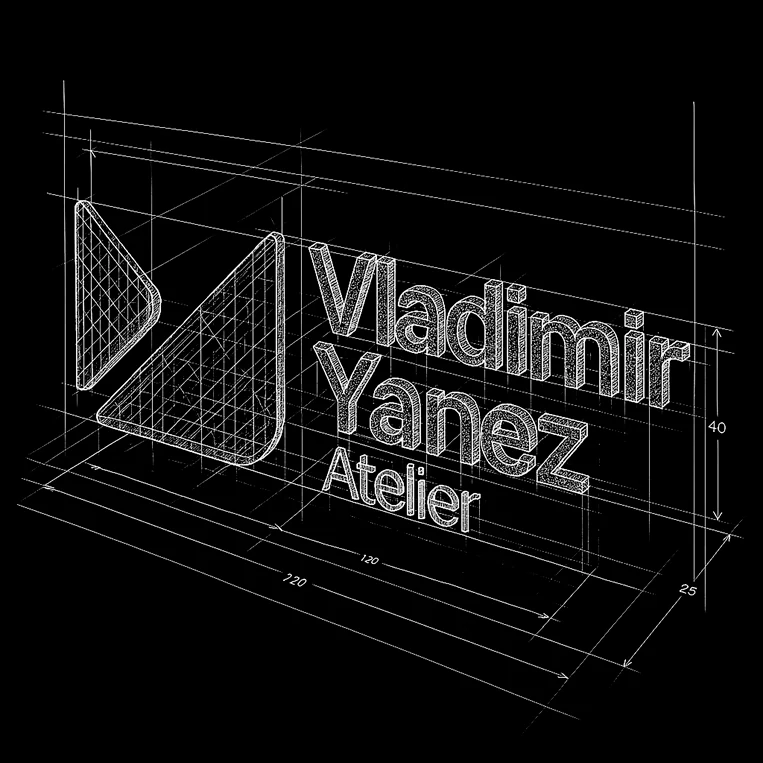 Vladimir Yanez Atelier · Identidad visual · Aplicación 01